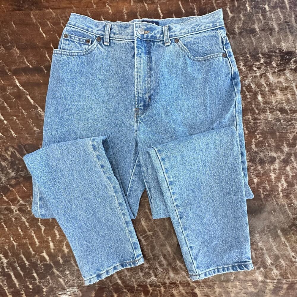 Vintage 90s GAP High Rise Mom Jeans 12 Long Slim Fit 100% Cotton Straight Leg